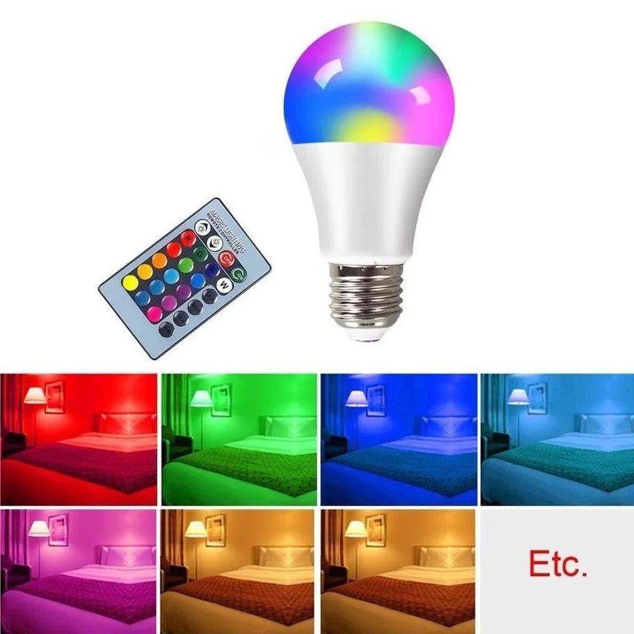 Bombilla LED RGB Inteligente con Control Remoto 💡